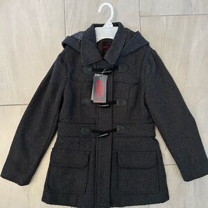 NEW Tweed Black/Grey Girls Coat